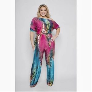 Plus Size Ombré Jumpsuit